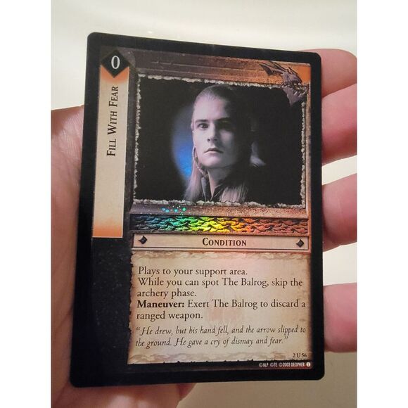 Lot Of 3 Foil Lotr Trading Cards Game TCG Lord Of The Rings Gandalf Legolas VTG - Picture 3 of 7